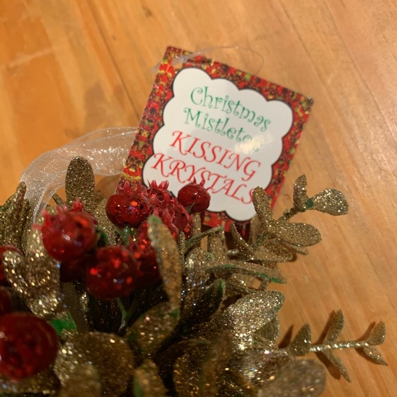 Ganz Kissing Krystal Acrylic Christmas Mistletoe Ornament..NWOT - Picture 2 of 6